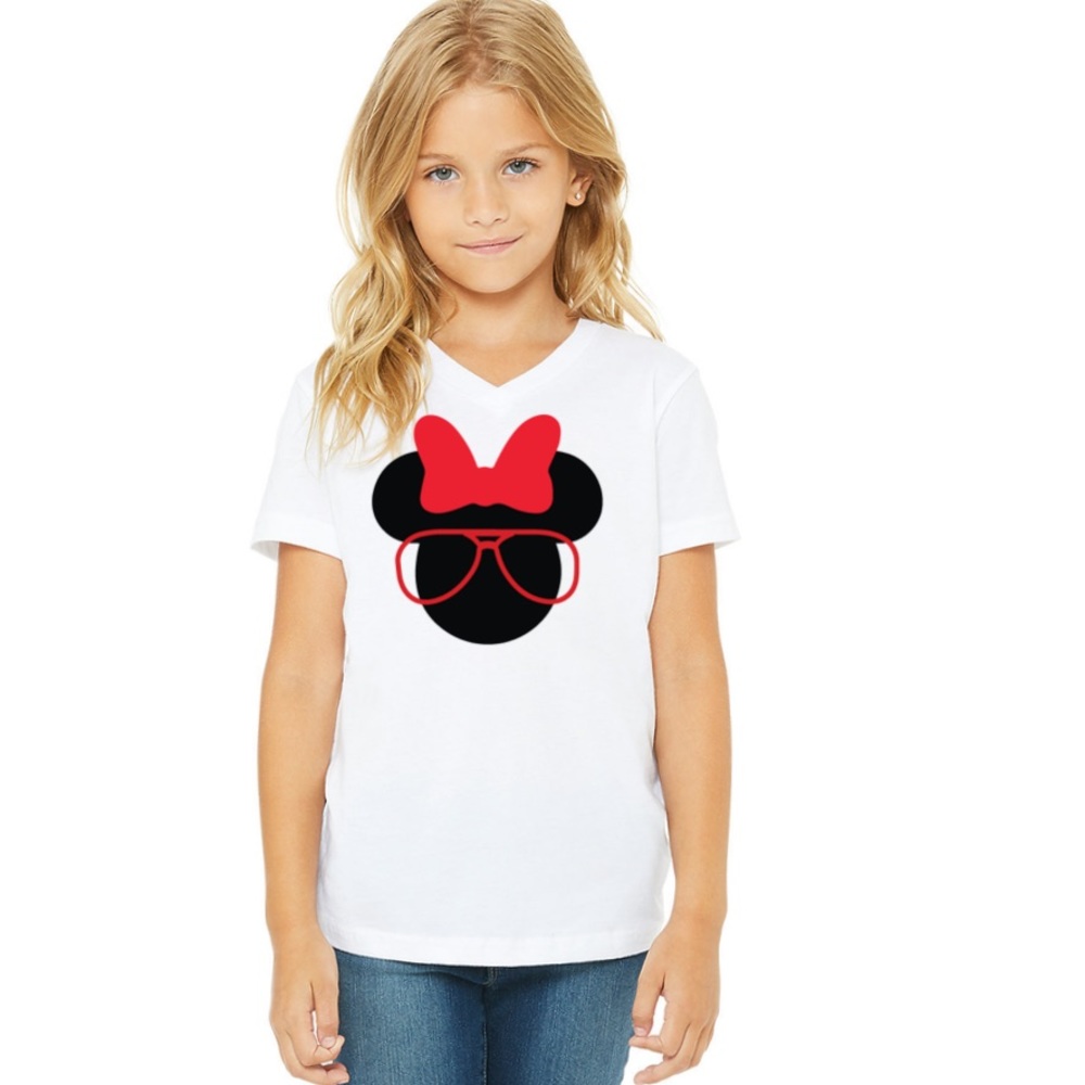 Ears Sunglasses Vinyl T-shirt